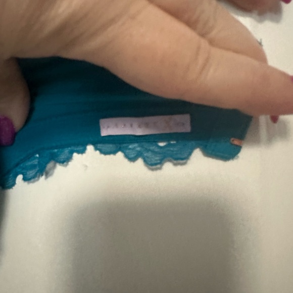 SAVAGE X FENTY aqua blue corded lace underwire balconette bra size 38DDD - Picture 5 of 5